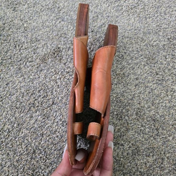 Free People Slides Sandals Women's Size 8.5 Brown Sant Antoni Leather - Picture 6 of 7